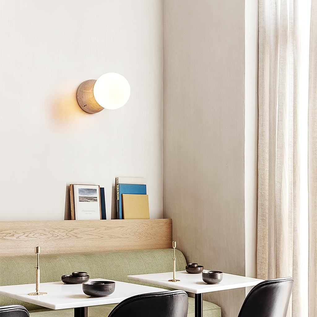 Celestial Travertine Wall Sconce