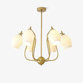 Ceramic Ribbed Chandelier