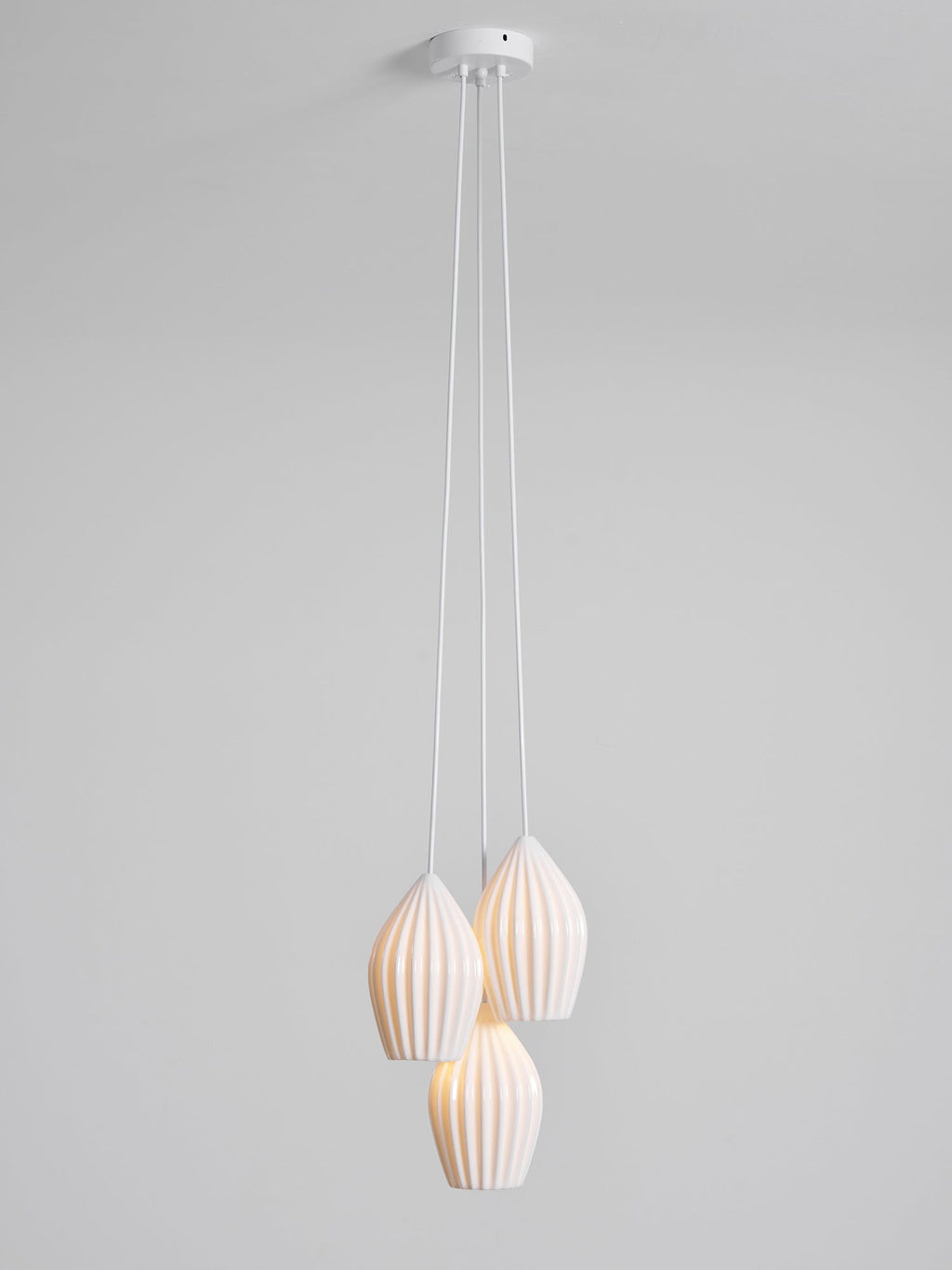 Ceramic Ribbed Pendant Light