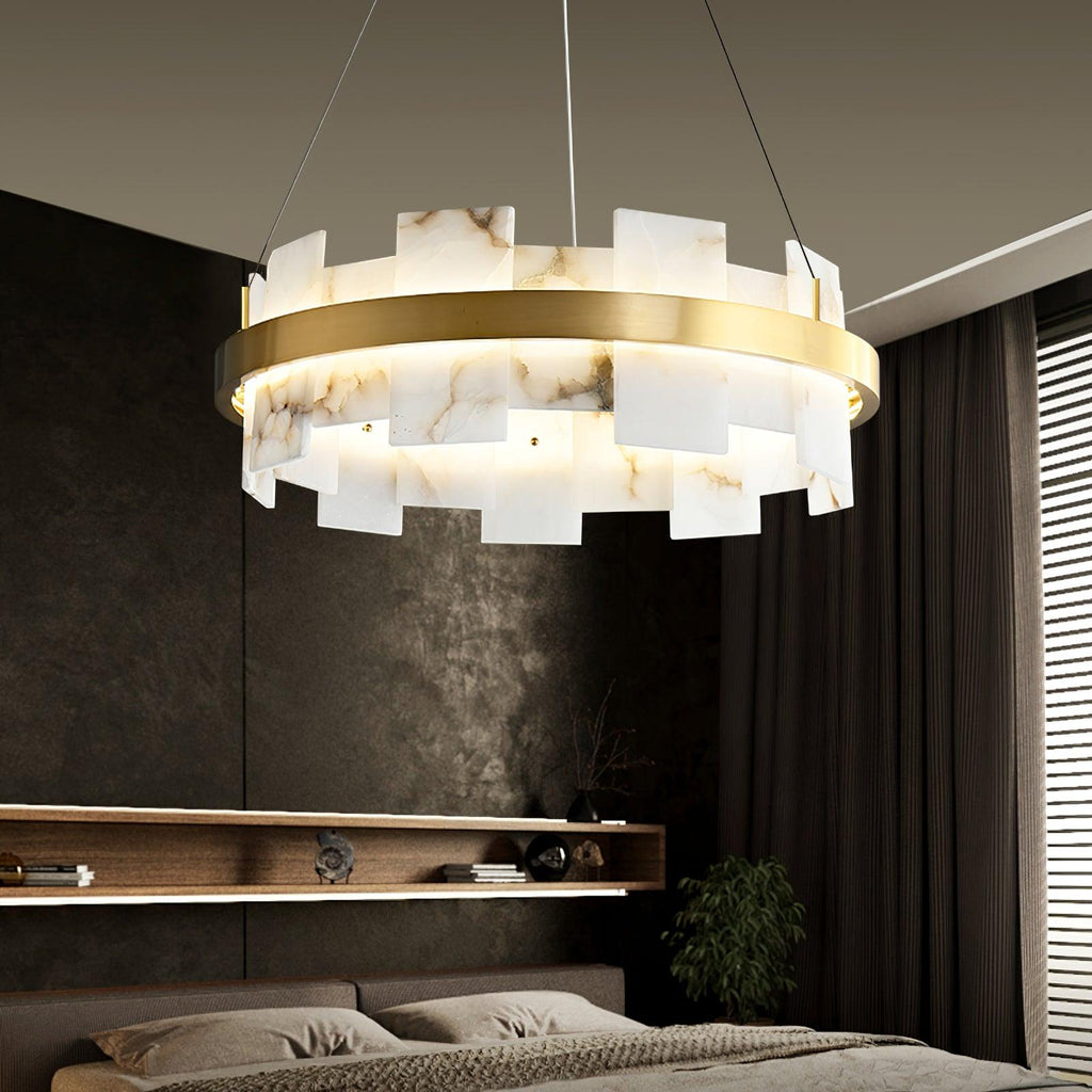 Alabaster Halo Chandelier