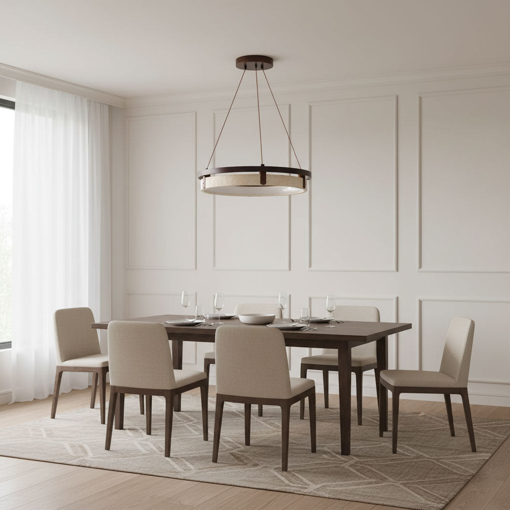Orbit Travertine Pendant Light
