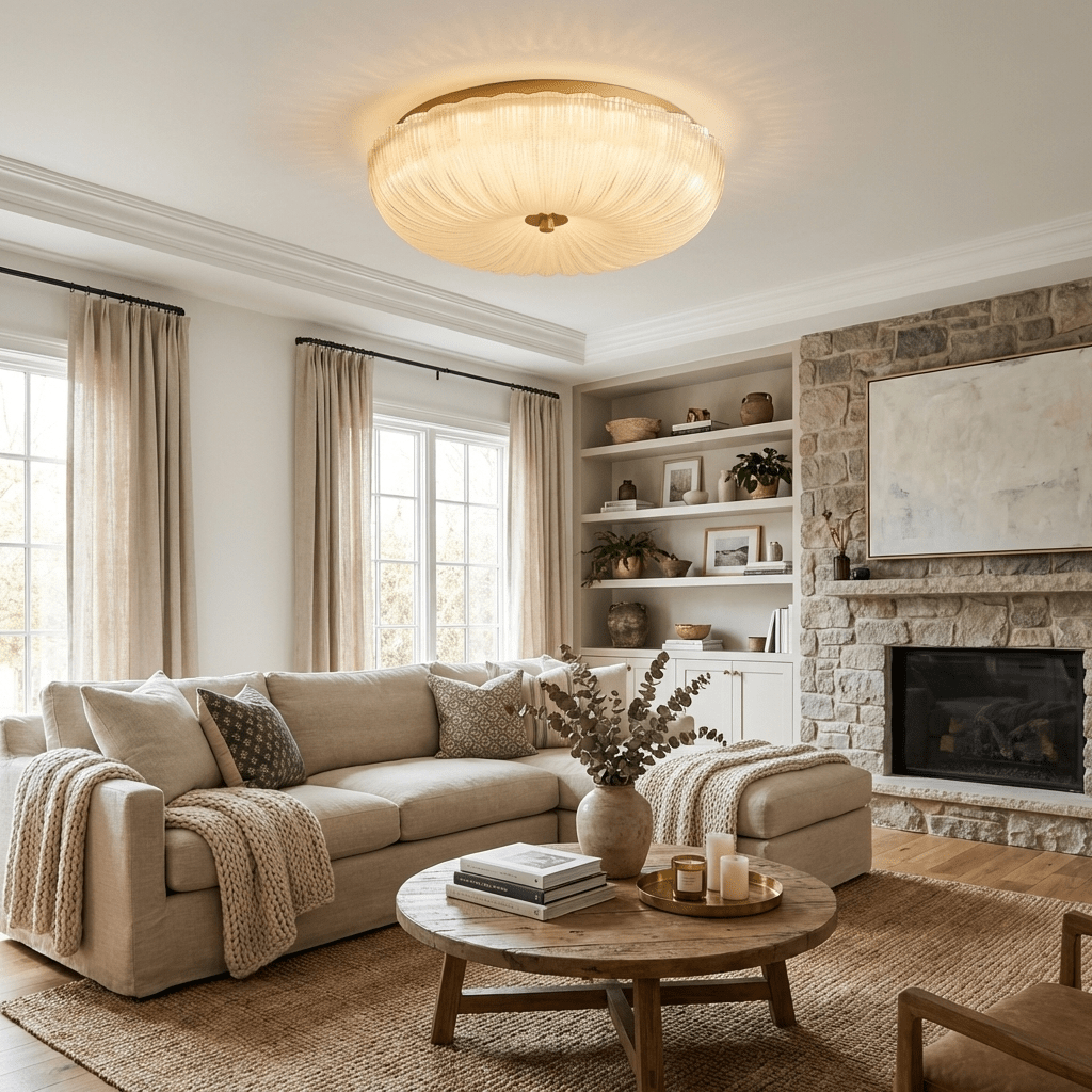 Ripple Glass Ceiling Light