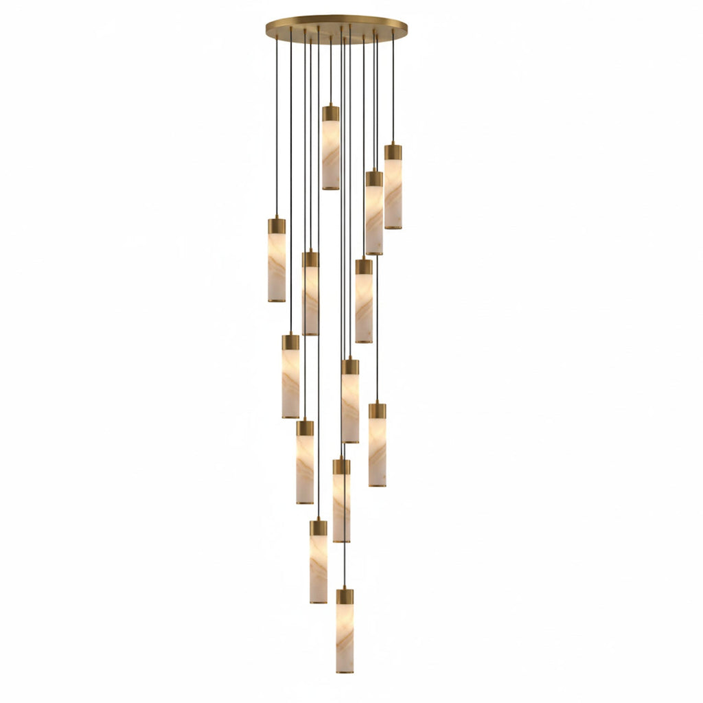 Alabaster Tala Brass Pendant Lamp