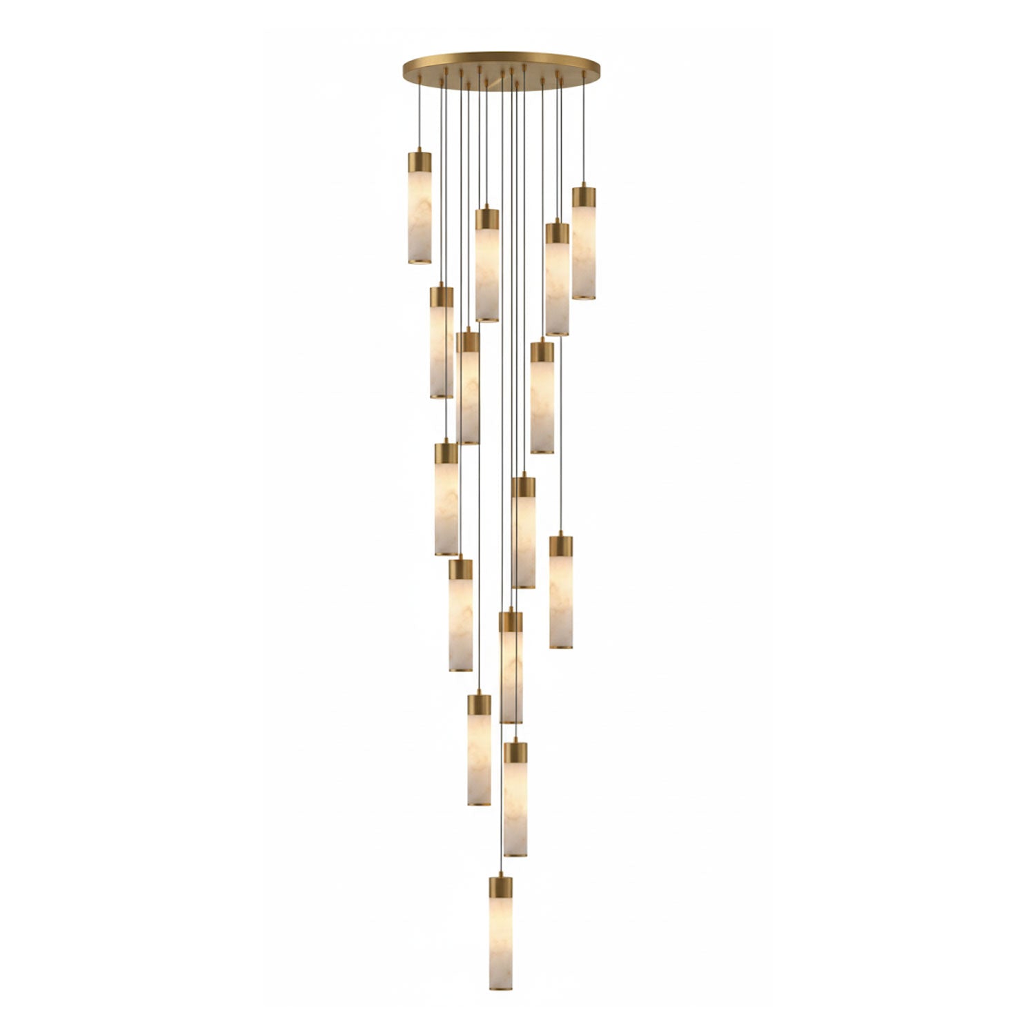 Alabaster Tala Brass Pendant Lamp