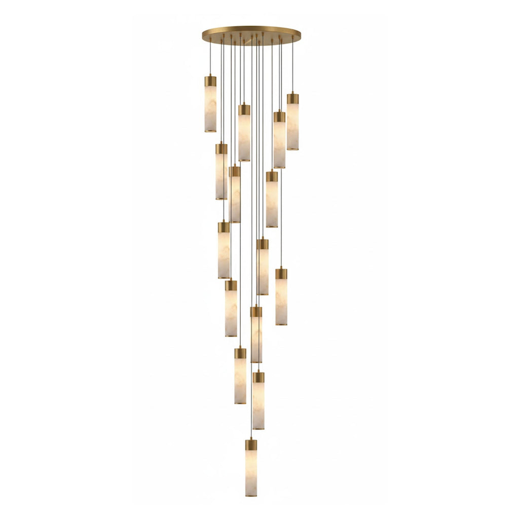 Alabaster Tala Brass Pendant Lamp