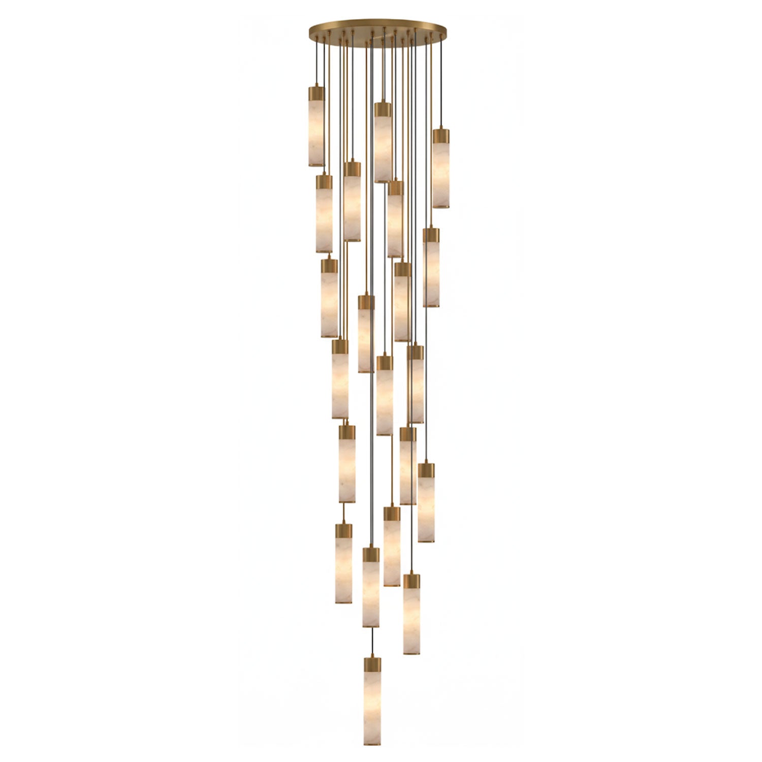 Alabaster Tala Brass Pendant Lamp
