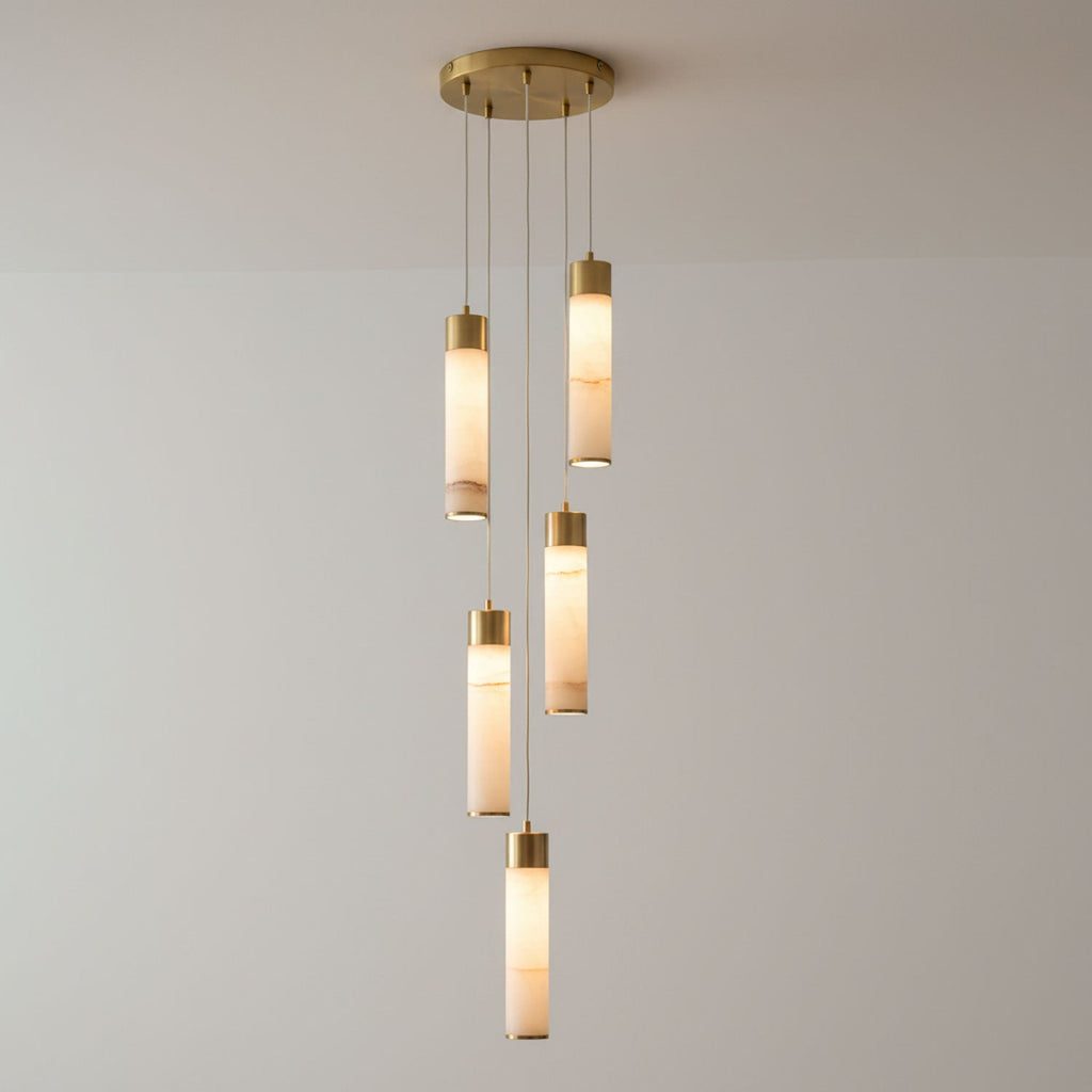Alabaster Tala Brass Pendant Lamp
