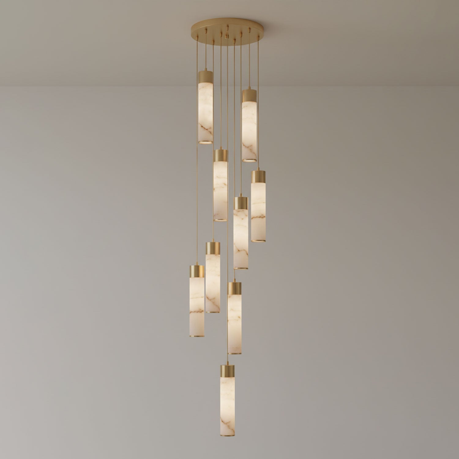 Alabaster Tala Brass Pendant Lamp