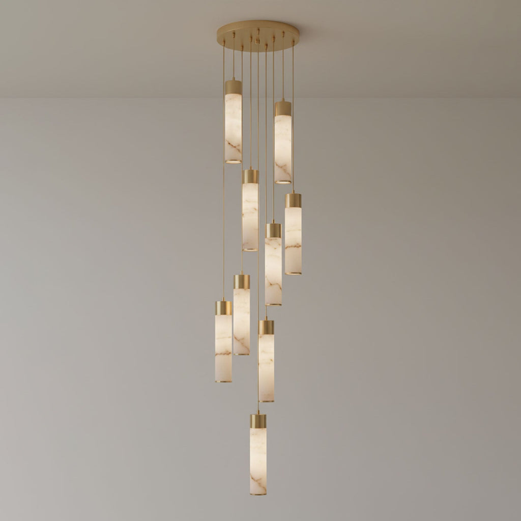 Alabaster Tala Brass Pendant Lamp