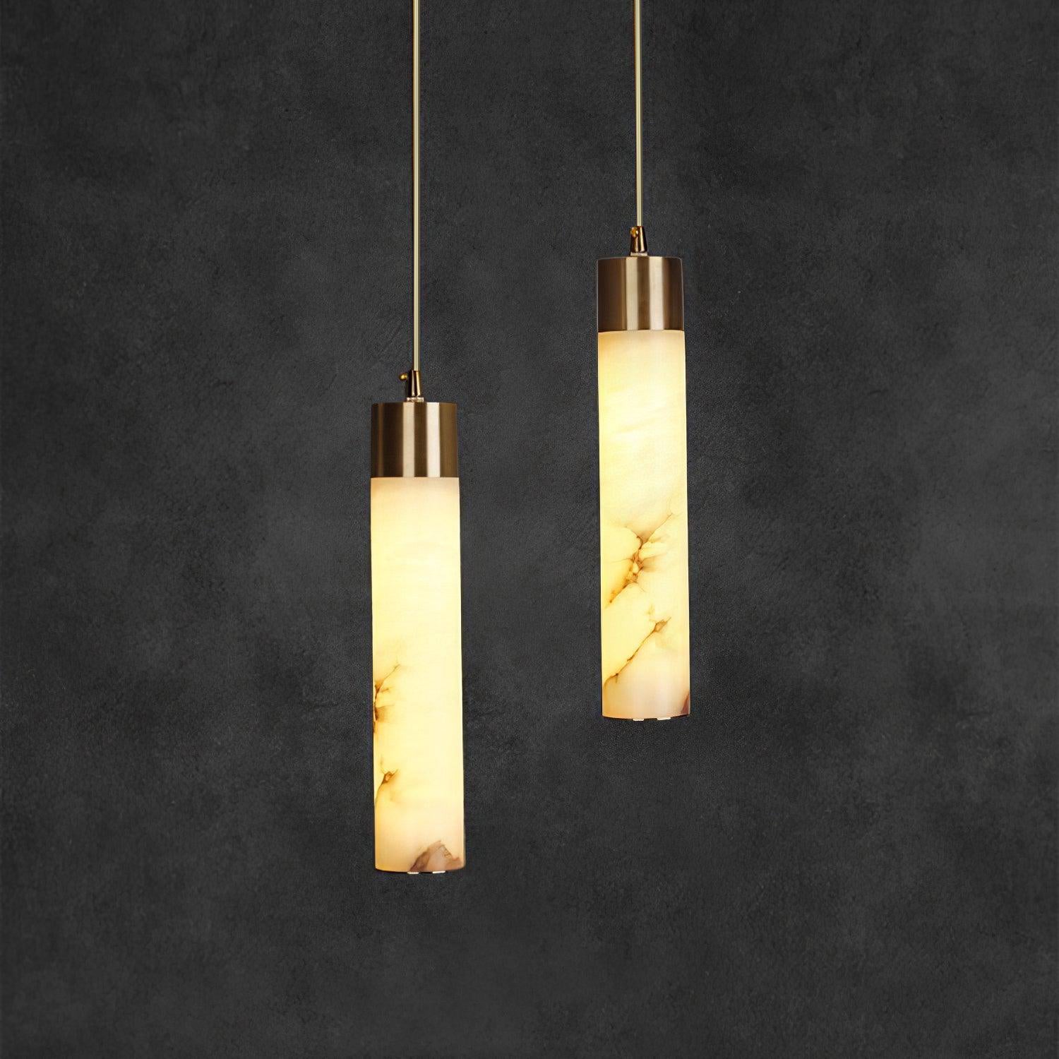 Alabaster Tala Brass Pendant Lamp