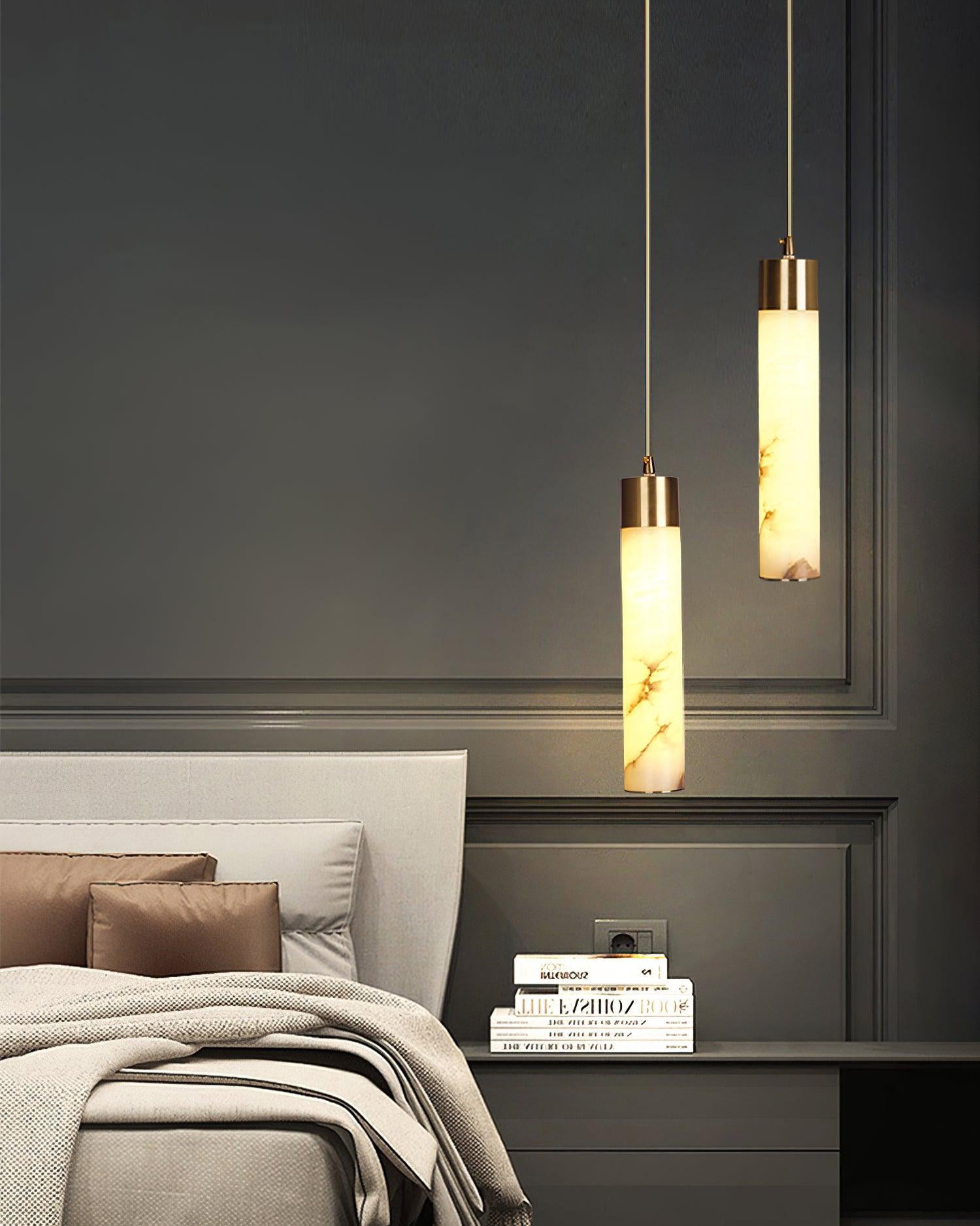 Alabaster Tala Brass Pendant Lamp