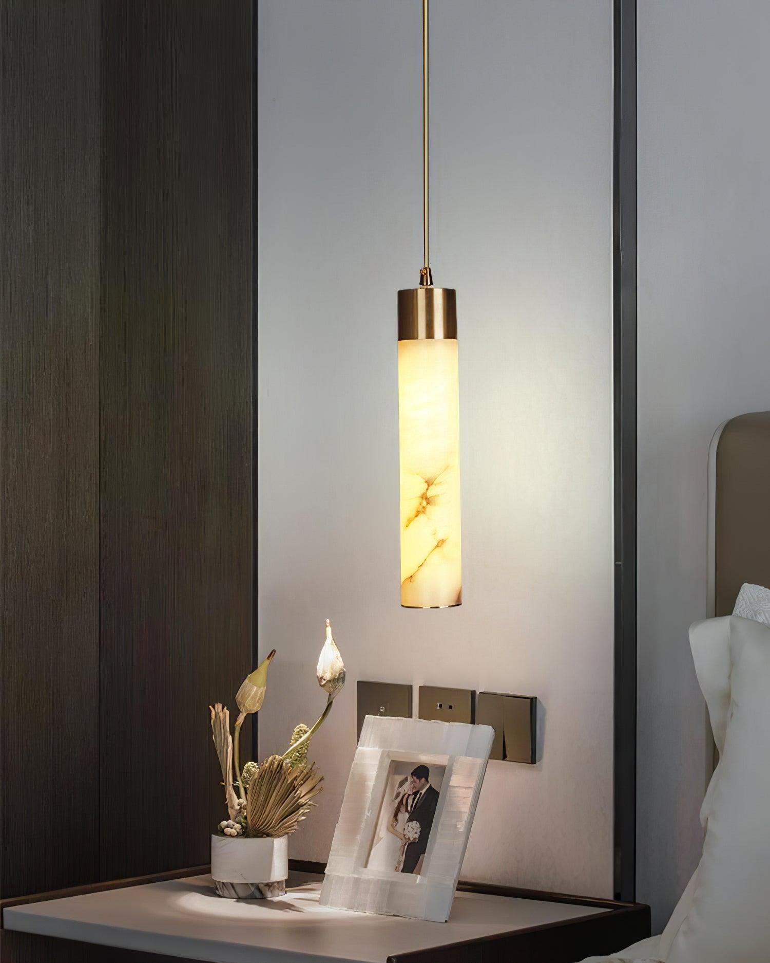 Alabaster Tala Brass Pendant Lamp