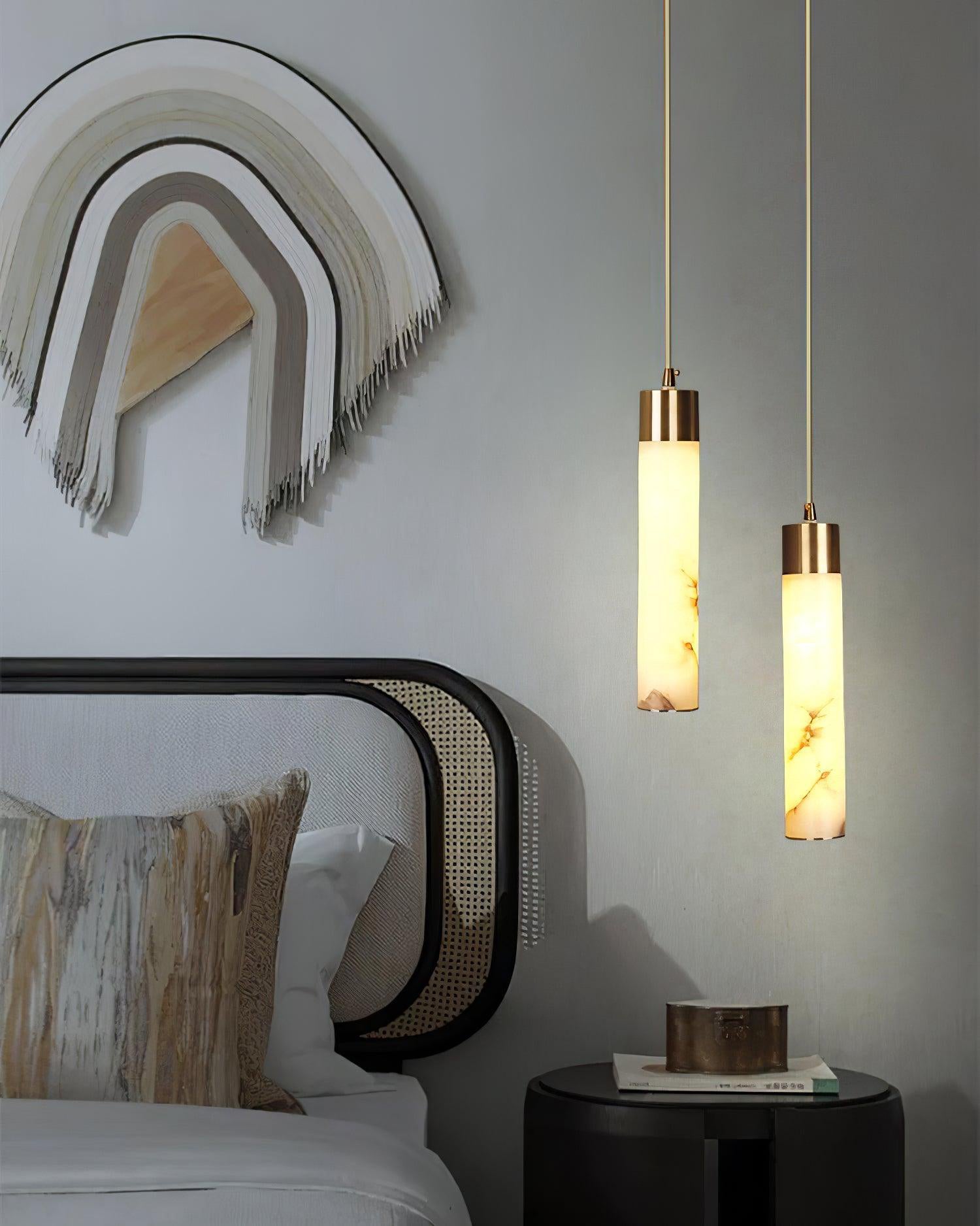 Alabaster Tala Brass Pendant Lamp