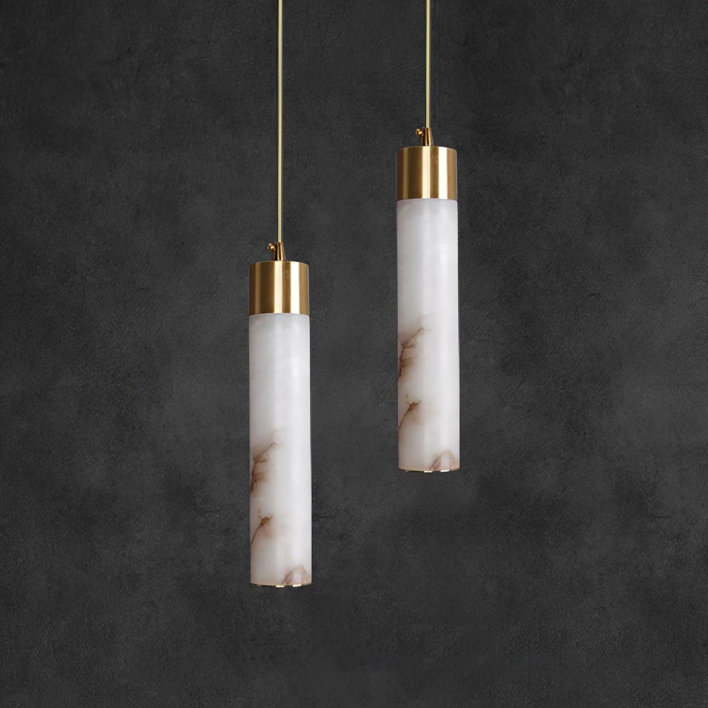 Alabaster Tala Brass Pendant Lamp