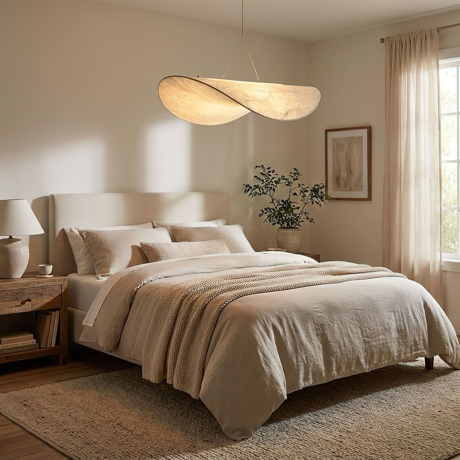 Tense Silk Pendant Light