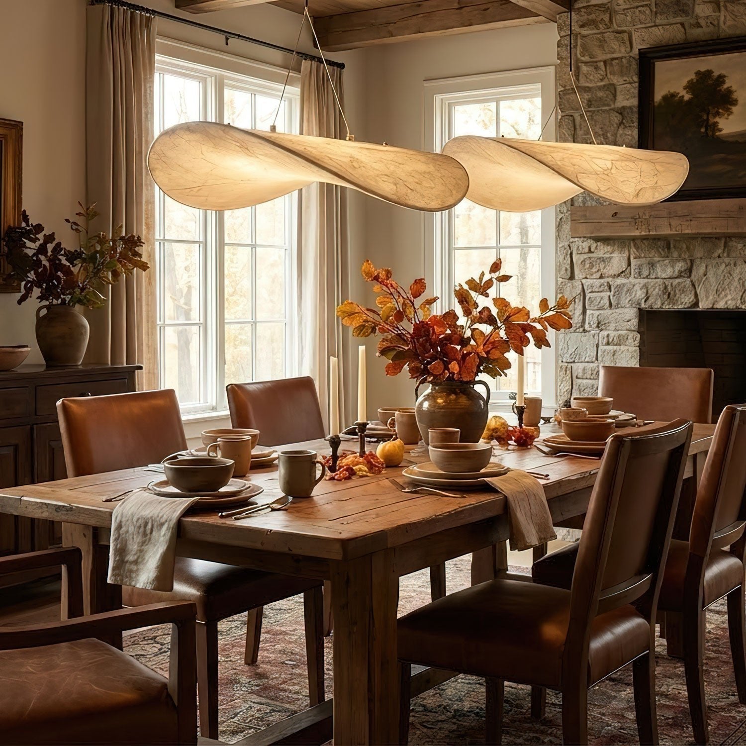 Tense Silk Pendant Light