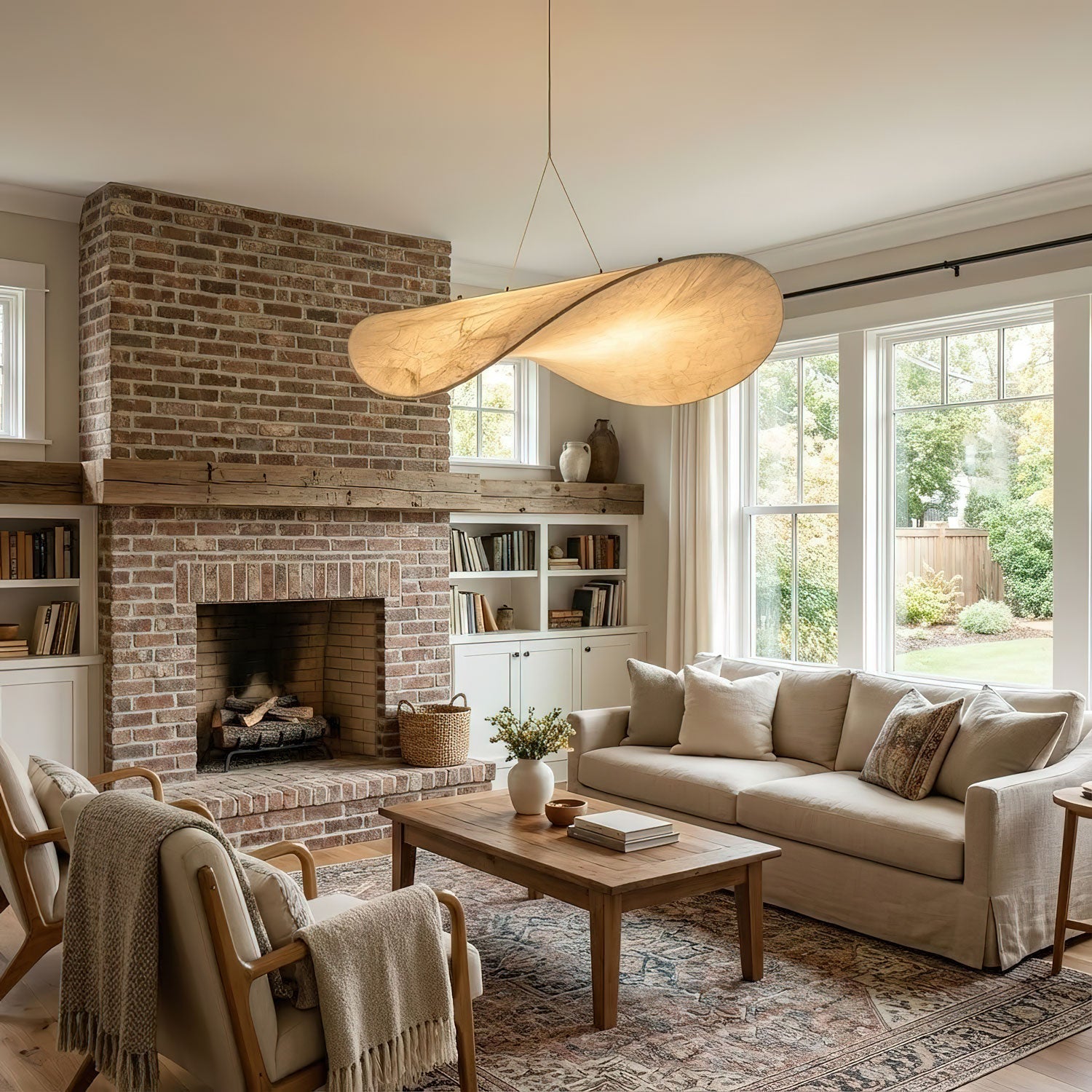 Tense Silk Pendant Light