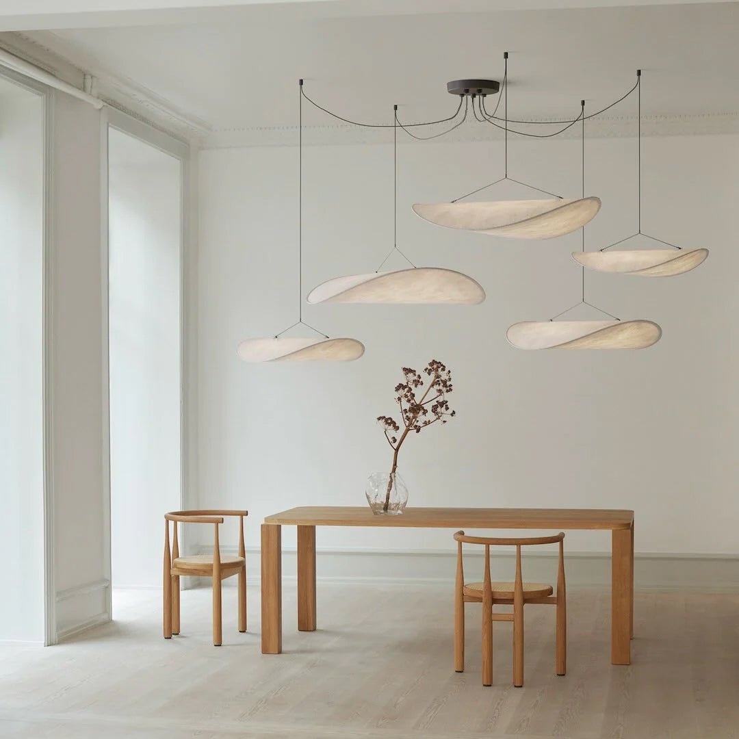 Tense Silk Pendant Light