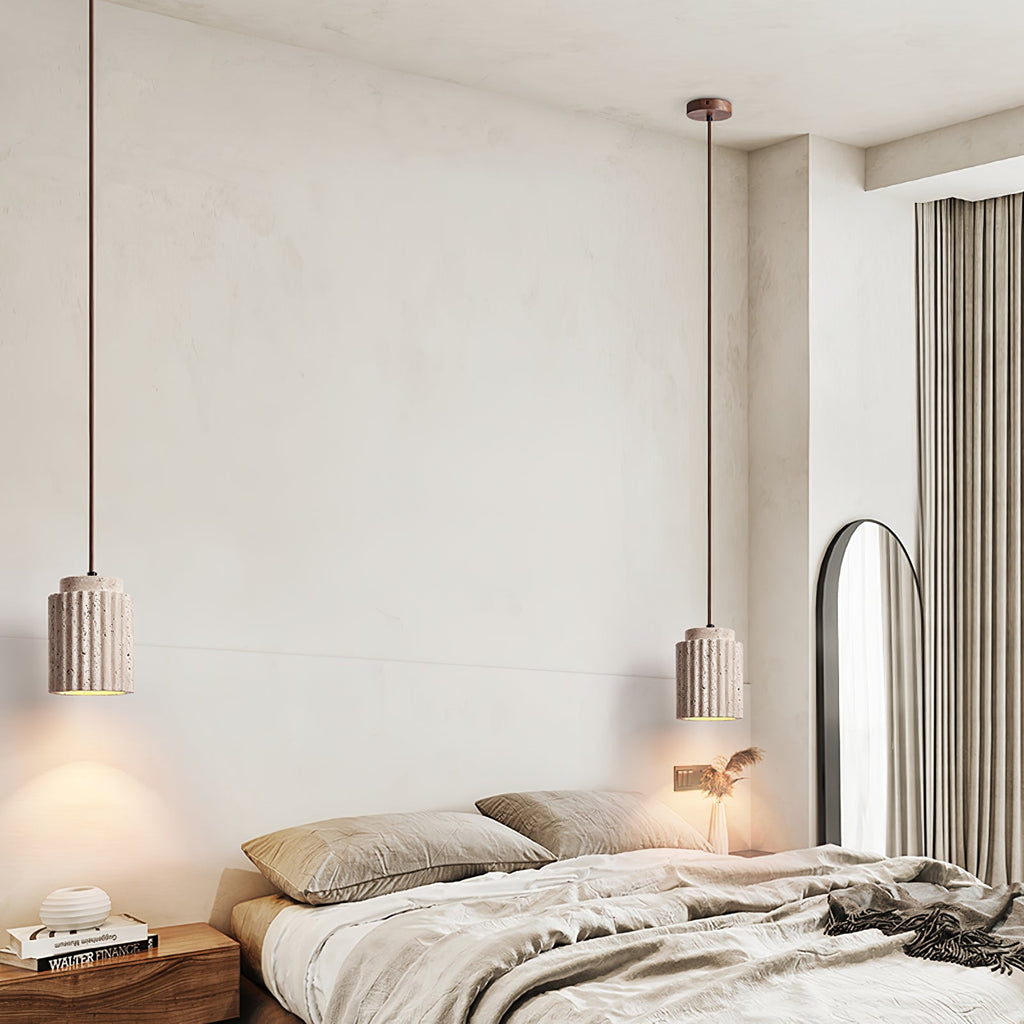Caelia Travertine Pendant Light